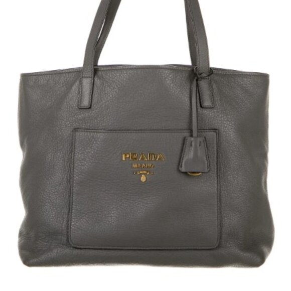 PRADA Soft Gray Medium Tote - Picture 1 of 12